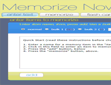 Tablet Screenshot of memorizenow.com